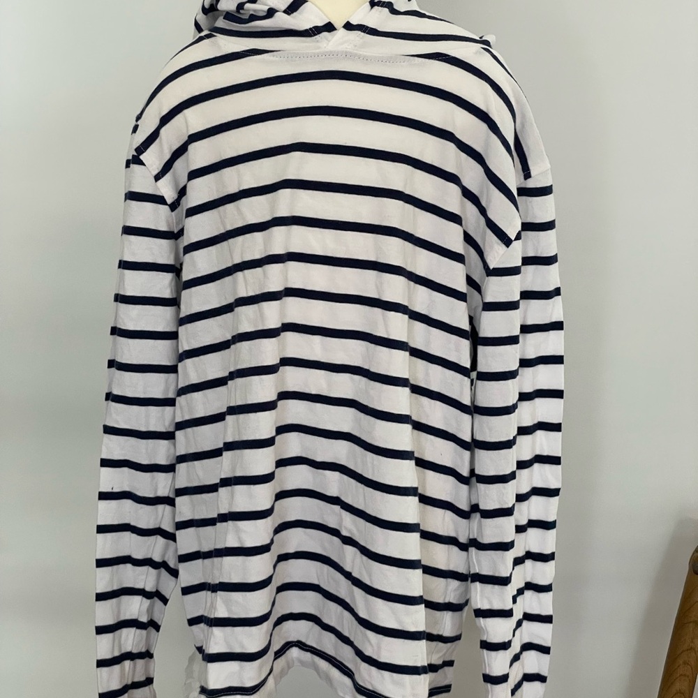 Crewcuts Navy and White Striped Hoodie